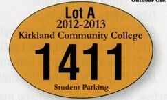 Oval Reflective Parking Permits /3"X2"