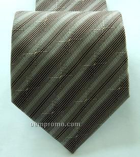 Polyester Necktie - Gray Stripe