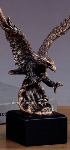 Small Copper Finish Landing Eagle Trophy (6