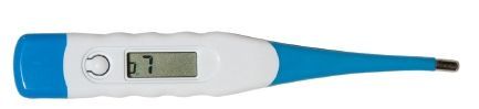 Soft Tipped Digital Thermometer W/ Medium Blue Trim (Economy)