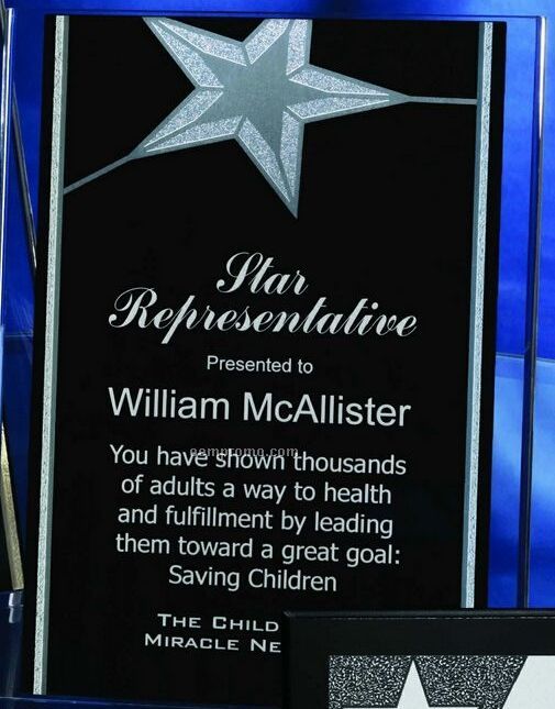Star Performer Plaque W/ Silver Accent (9"X12")