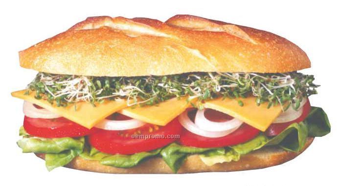 Sub Sandwich Acrylic Coaster W/ Felt Back