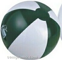 6" Inflatable Forest Green & White Beach Ball