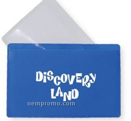 Card Magnifying Glass In Blue Pvc Pouch (Printed)