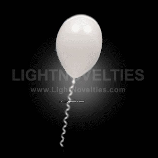 Light Up Balloon - Silver Balloon - White LED