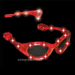 Light Up Sunglasses W/ Red LED