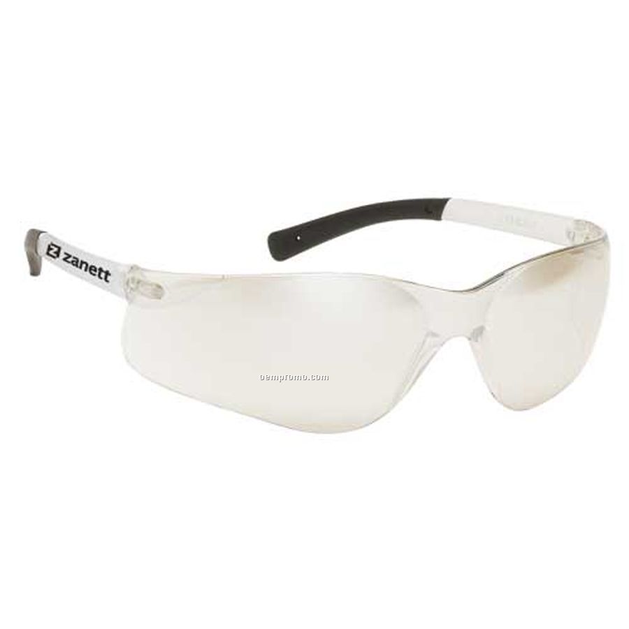 Lightweight Wrap-around Safety Eyeglasses (Indoor-outdoor Lens/Self Frame)