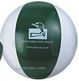 9" Inflatable Forest Green & White Beach Ball