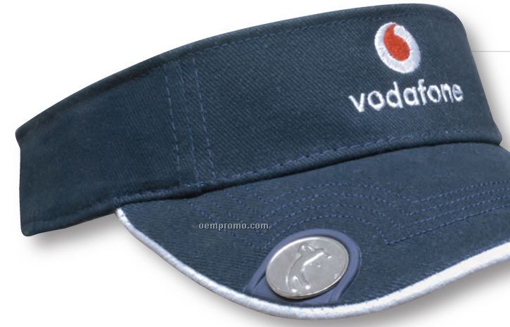 Brushed Heavy Cotton Visor With Magnetic Ball Marker