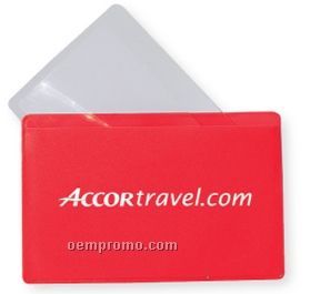 Card Magnifying Glass In Red Pvc Pouch (Printed)