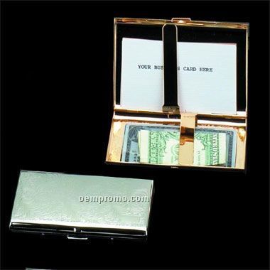 Cigarette Case Style Business Card Holder (Screened)