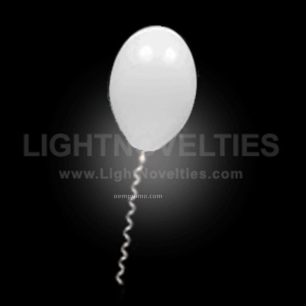 Light Up Balloon - White Balloon - Blue LED