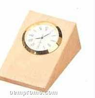 Maple Wood Wedge W/Clock