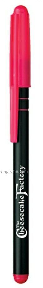 Rubberized Highlighter With Black Barrel