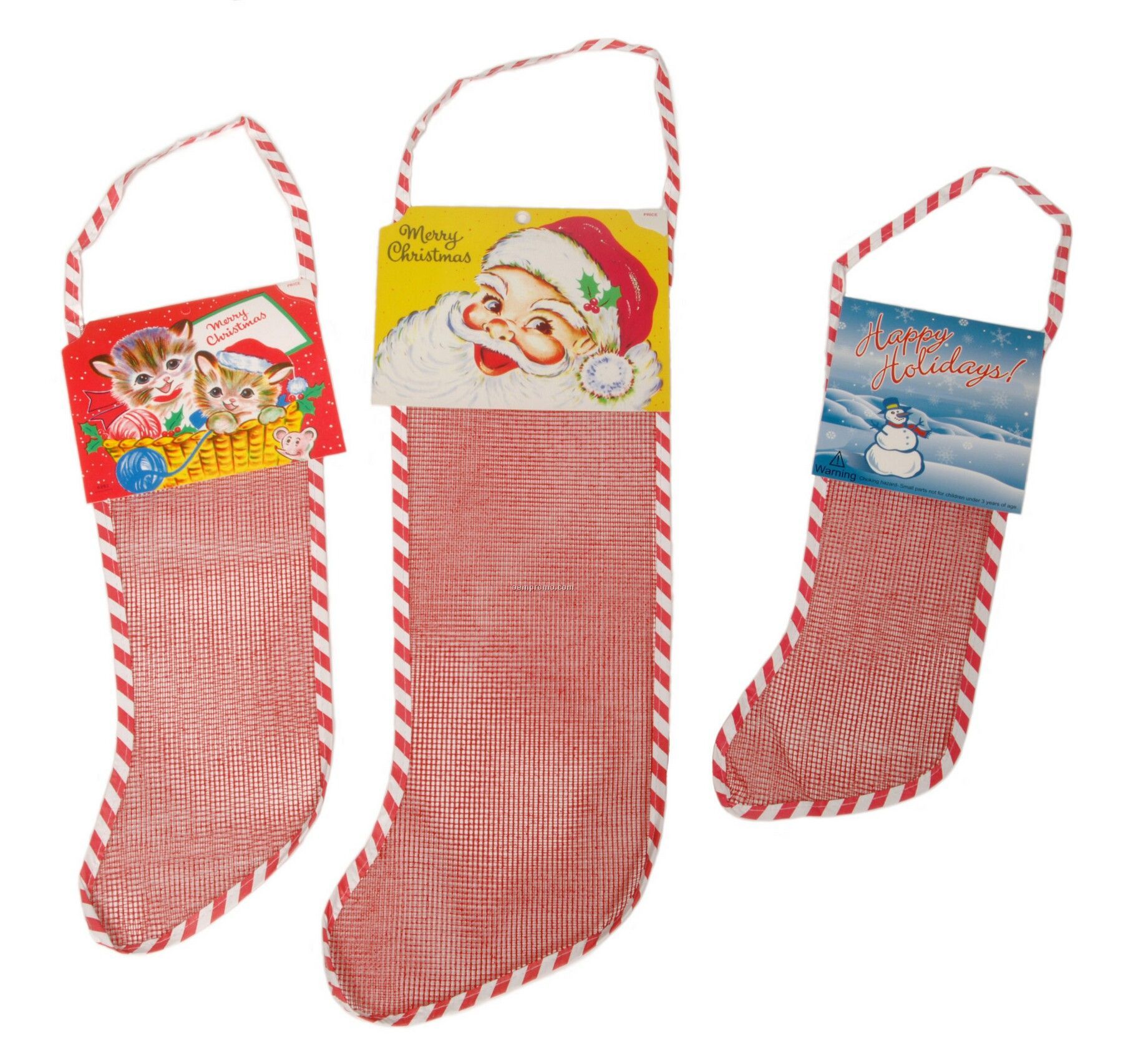 Topper For 32 Inch Red Mesh Empty Stocking.