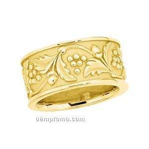 14ky 10-1/4mm Ladies' Design Wedding Band Ring (Size 7)