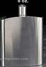 8 Oz. Stainless Steel Chrome Plated Satin Flask