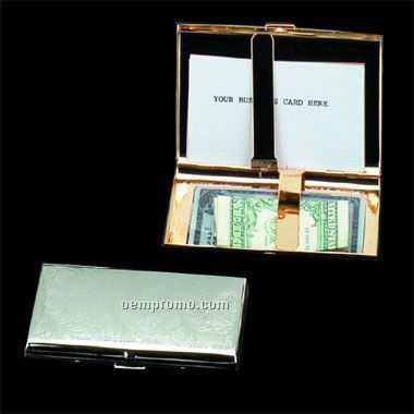 Cigarette Case Style Business Card Holder (Screened)