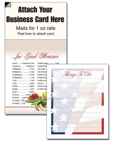 Designer Magnetic Business Card Note Pad - Flag