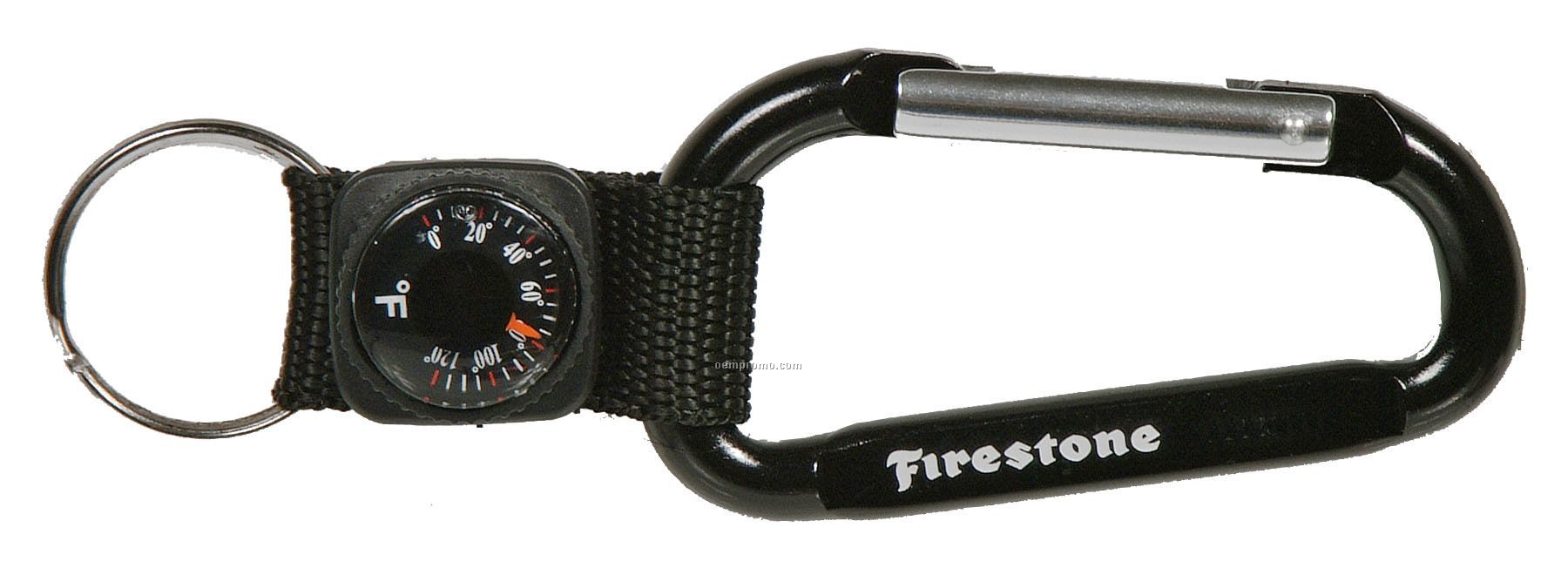 Everest Carabiner Keychain W/ Thermometer (Laser Engraved)