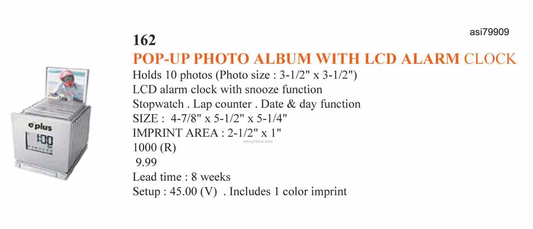 Pop Up Photo Album With Lcd Alarm Clock
