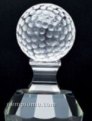 Small Golf Optical Crystal Trophy