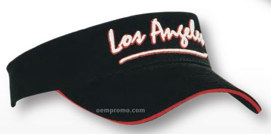 Brushed Heavy Cotton Visor With Sandwich Trim