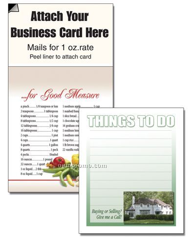 Designer Magnetic Business Card Note Pad - Greenhouse