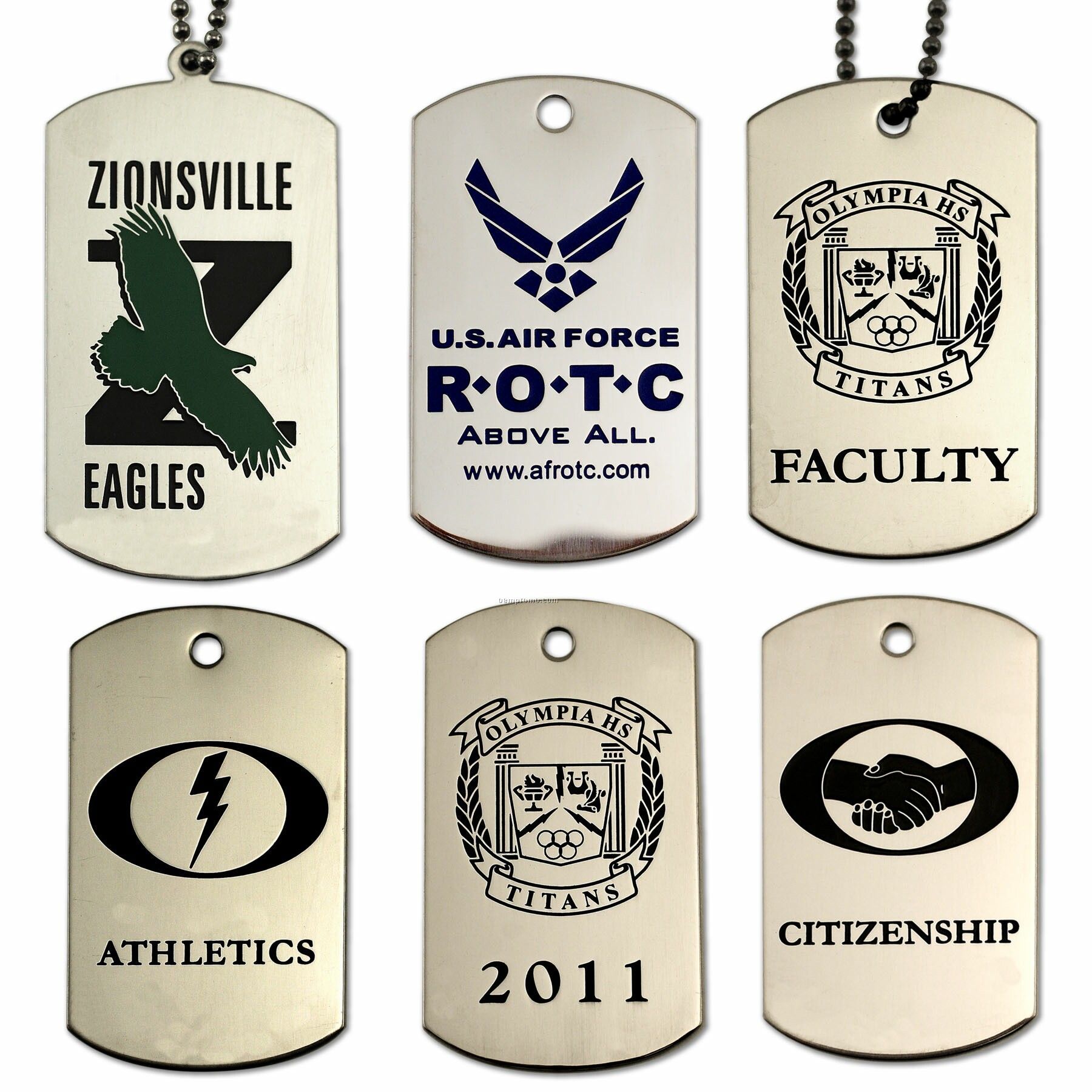 Etched Soft Enamel Dog Tag On Stainless Steel