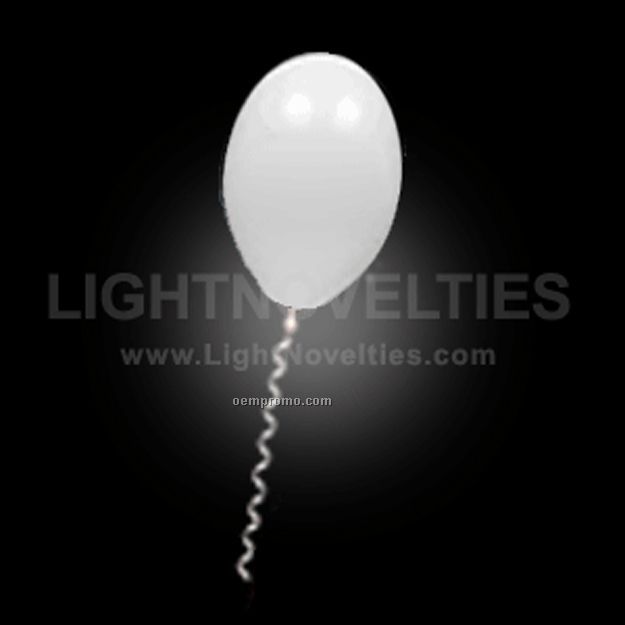 Light Up Balloon - White Balloon - Red LED