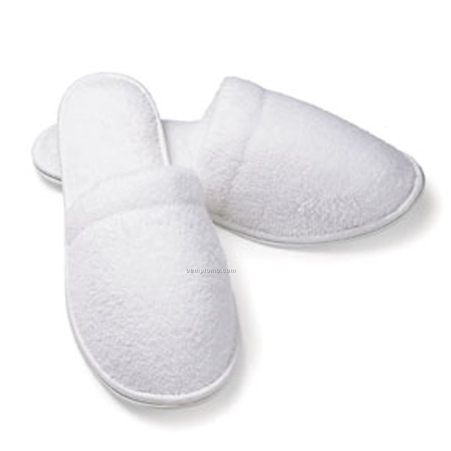 Women Open Toe Microfiber Terry Cloth Slippers