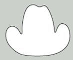 Cowboy Hat Recycled Stock Shape Fan
