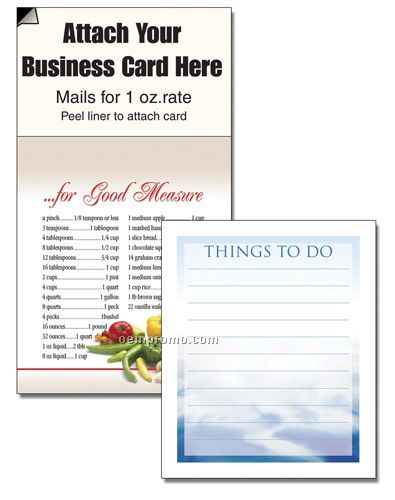 Designer Magnetic Business Card Note Pad - Clouds