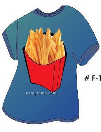 French Fries T Shirt Acrylic Coaster W/ Felt Back