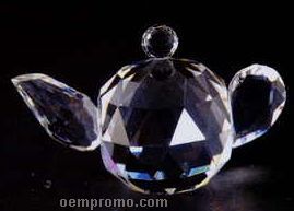 Optic Crystal Tea Pot Figurine