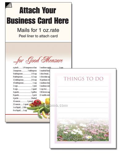 Designer Magnetic Business Card Note Pad - Garden