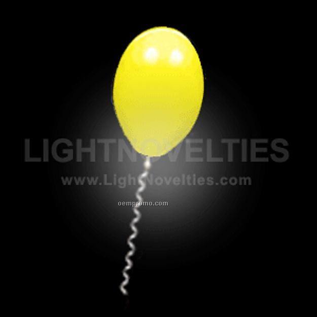 Light Up Balloon - Yellow Balloon - White LED