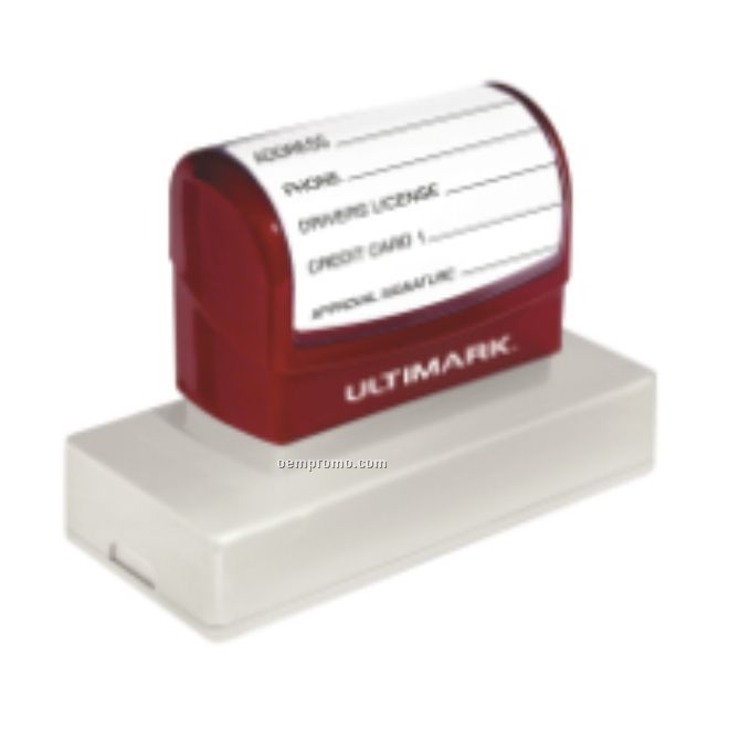 Ultimark Pre-inked Rubber Stamp - 2.313"X0.813" Imprint Area