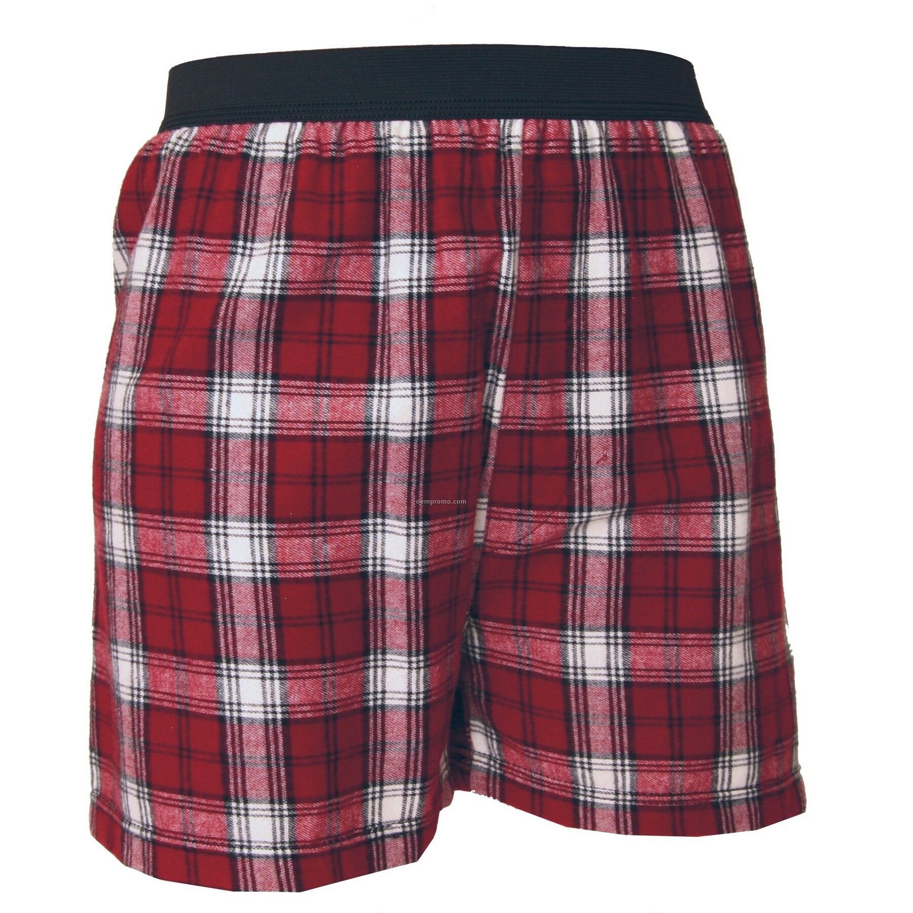 Adult Maroon Red/White Plaid Classic Boxer Short
