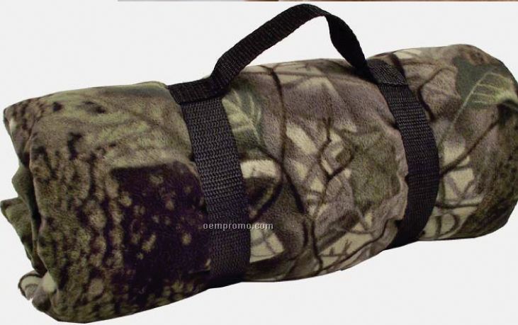 Camo Nature Blanket W/ Nylon Strap (Overseas 6-7 Week Delivery)