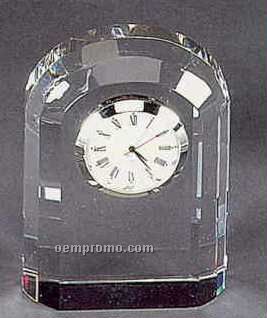 Crystal Bevel Arch Clock - Desk Clock