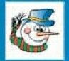 Holidays Stock Temporary Tattoo - Snowman Head (2