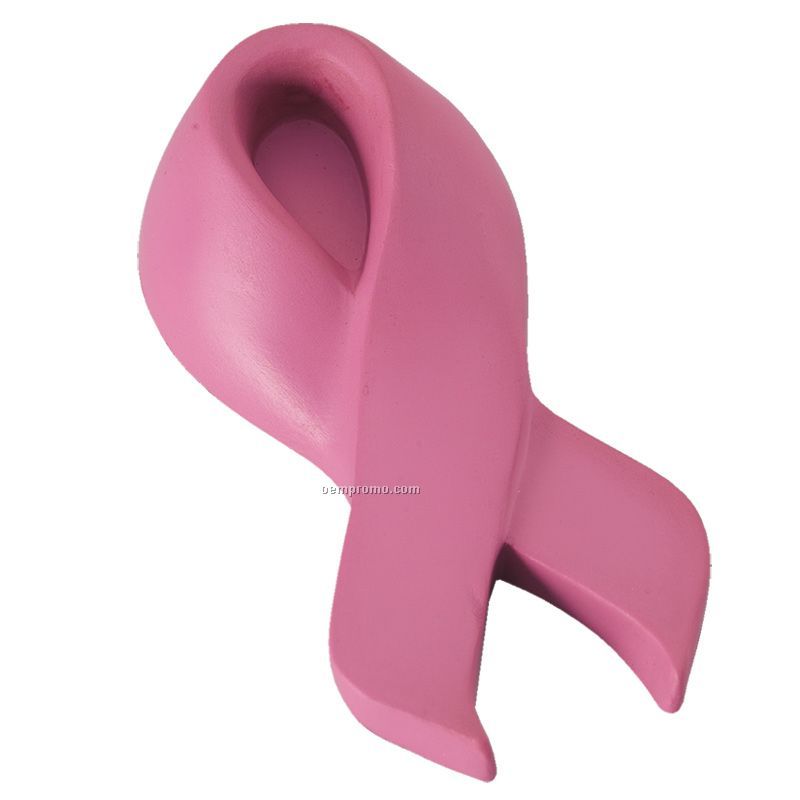 Pink Awareness Ribbon Squeeze Toy