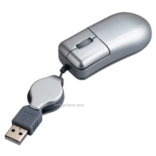 Retractable-cable Mini Optical Mouse