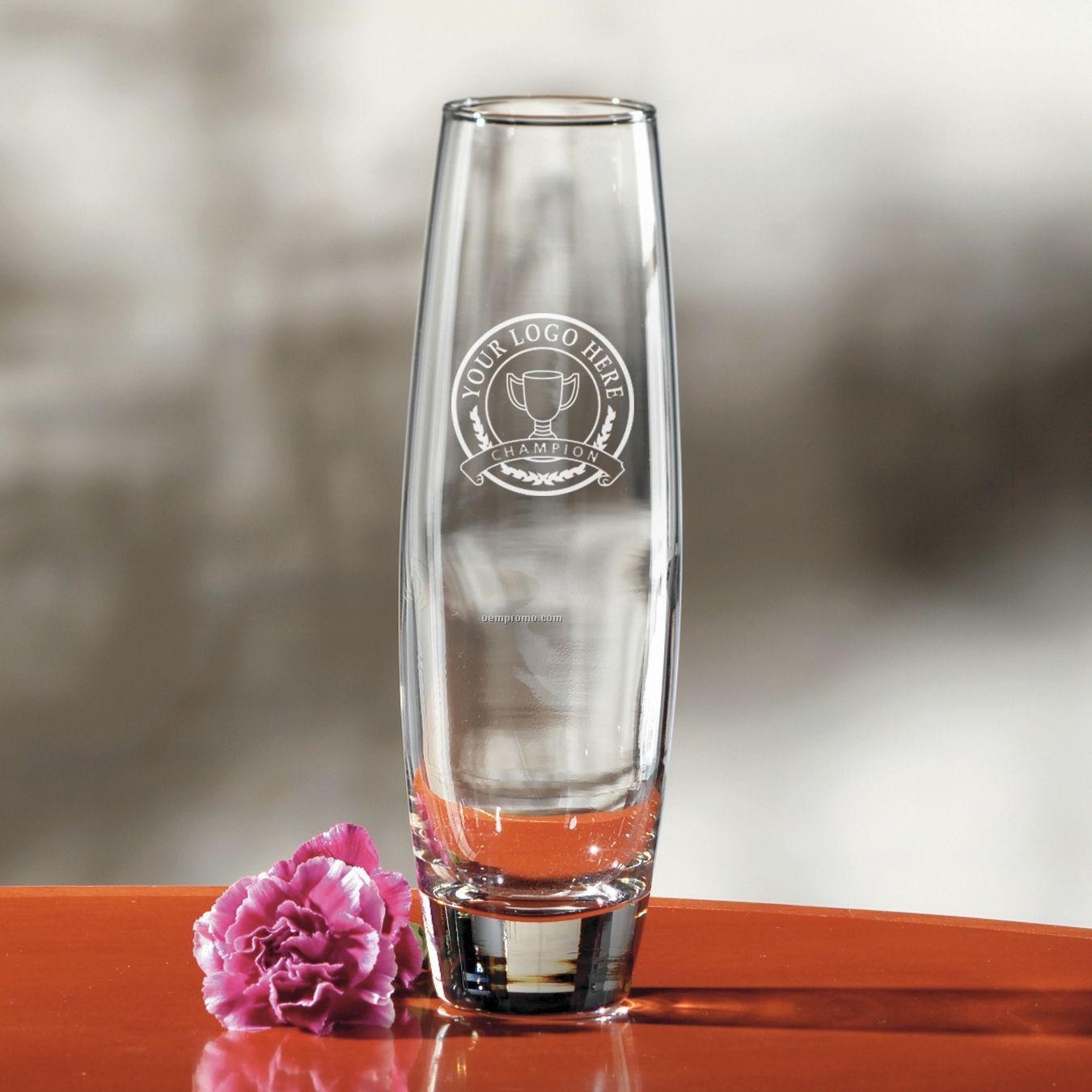 Barclay Glass Bud Vase (Deep Etch)