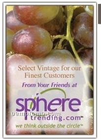 Custom Wine Gift With Personalized Stock Label - Grapes Or Lilies