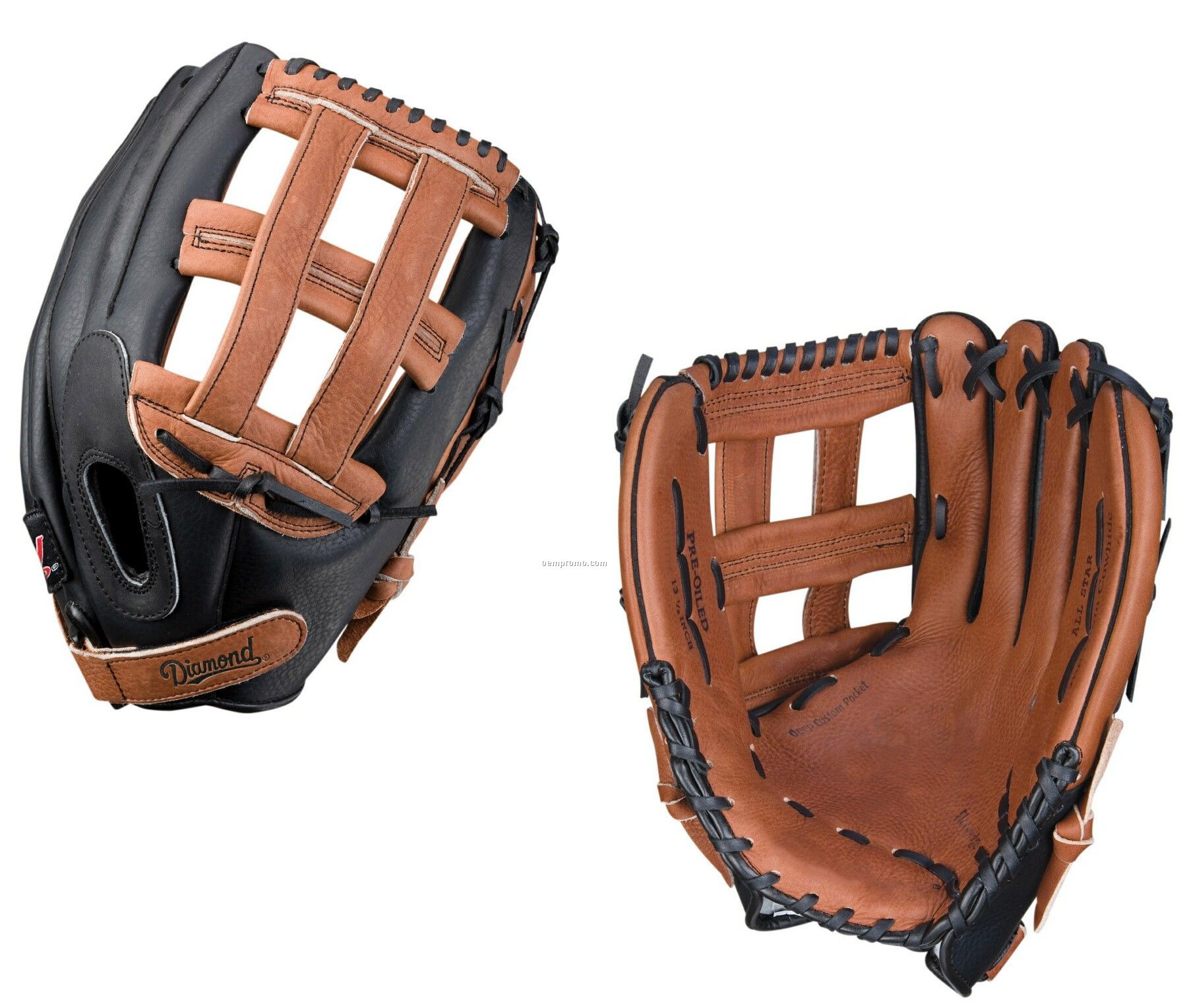 Diamond 13.5" Adult Softball Glove For Right Handed Thrower
