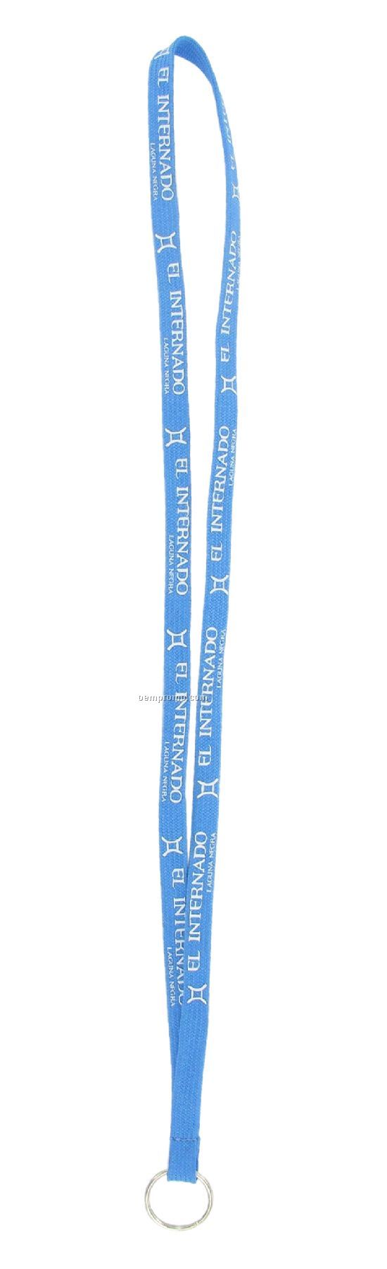 3/8" Imported Polyester Tube Lanyard With Metal Split Ring