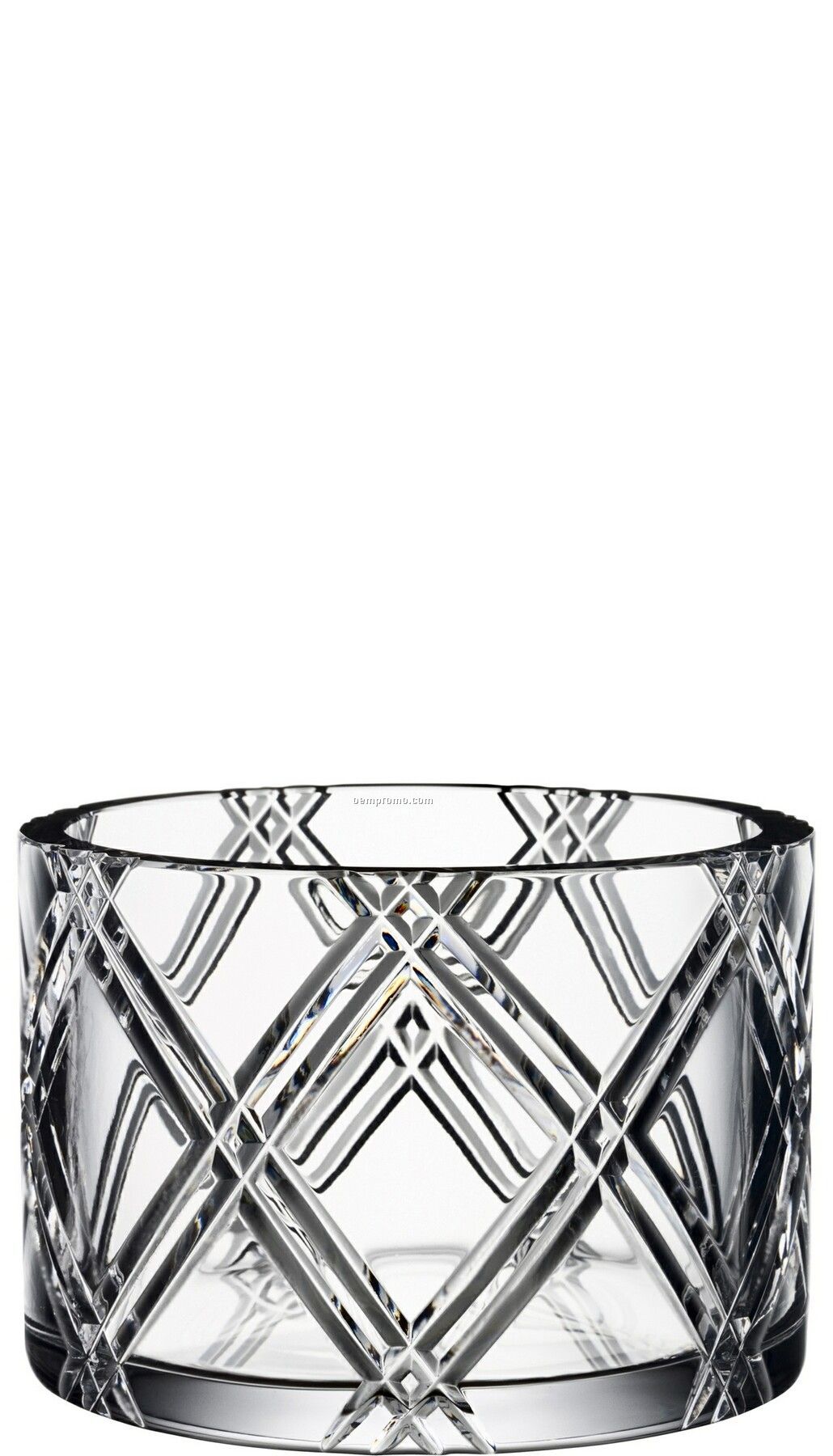 Crystal Reflections Bowl W/ Diamond Cut Design By Jan Johansson
