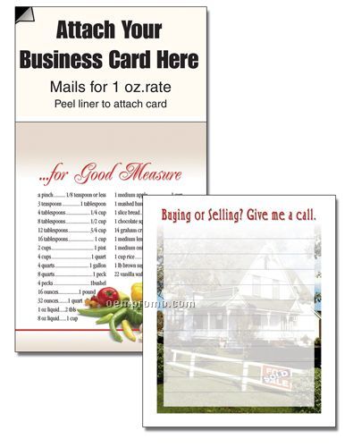 Designer Magnetic Business Card Note Pad - House With Fence